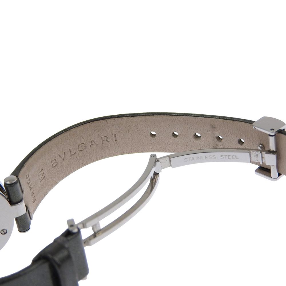 BVLGARI Bzero1 Watches BZ22S B zero one 12P diamond Blue shellDial Stainless Steel/leather Quartz Analog display Women Used