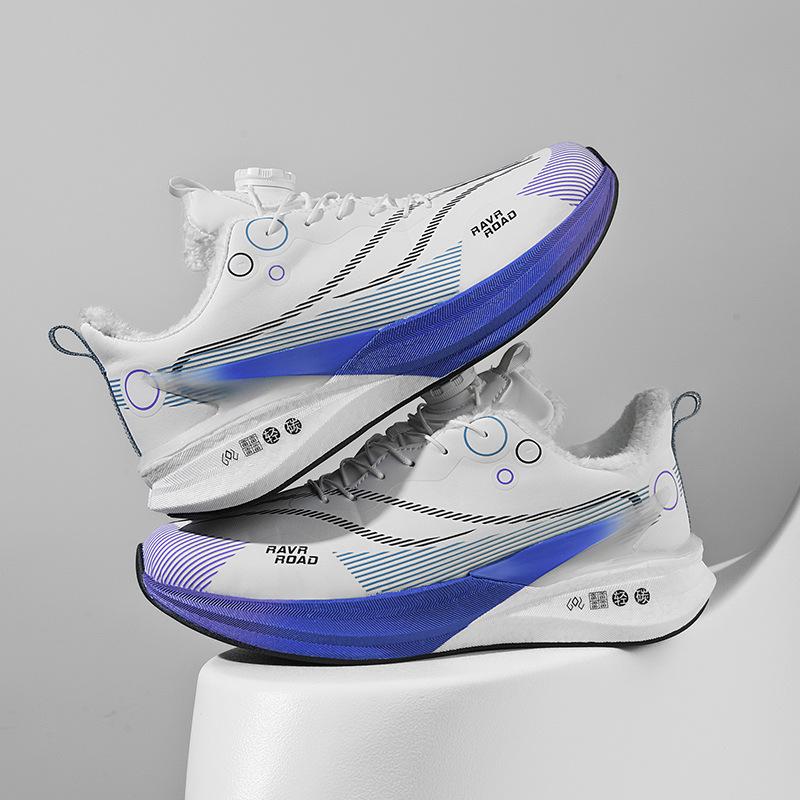 Red Rabbit 8PRO True Explosive Carbon Board Youth Racing Leather Surface Fleece Warm Running Shoes Men's and Women's Rotating Buckle Sneakers