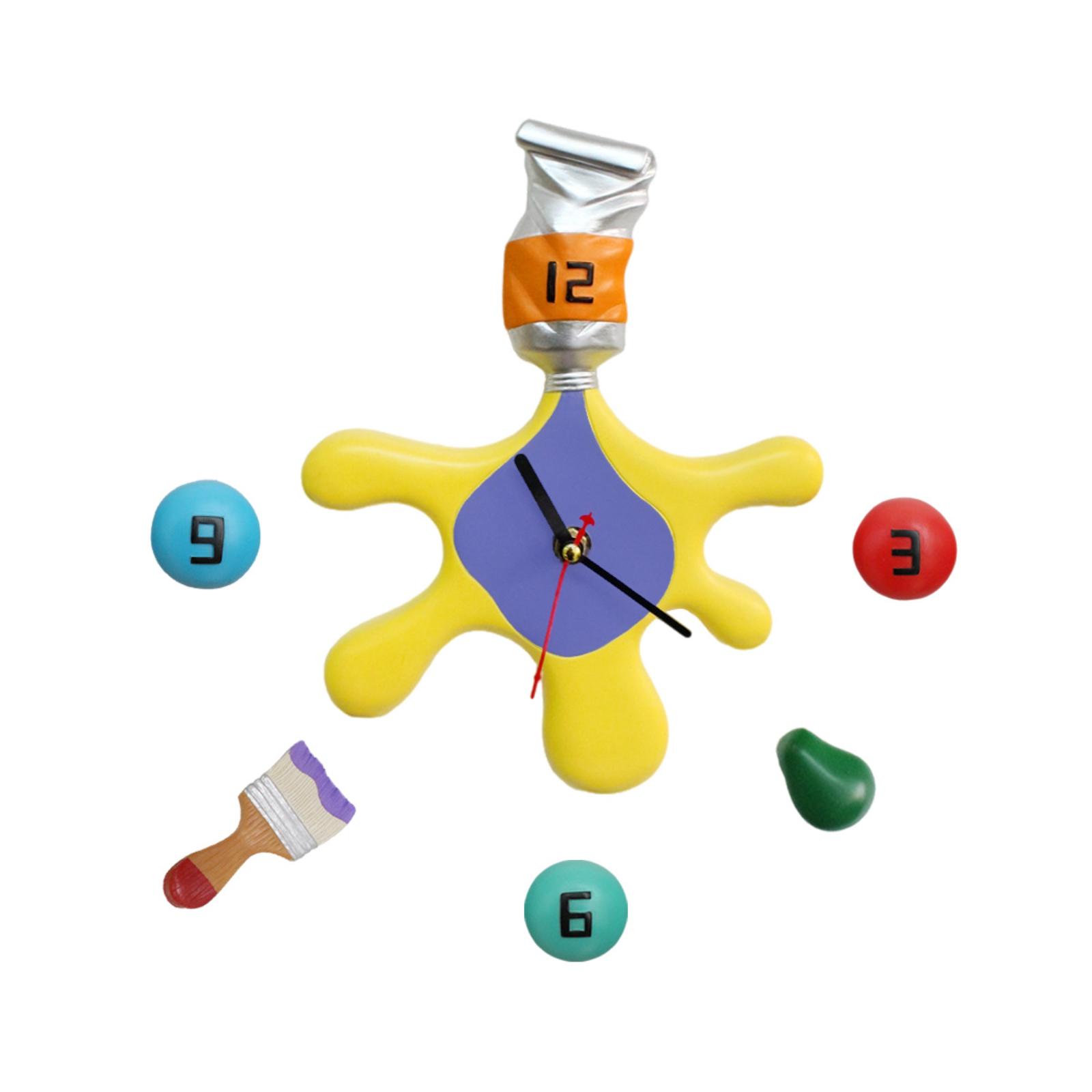 

Многоцветные лаковые часы - Тихий настенный декор для гостиных, офисов и современных стен One Size