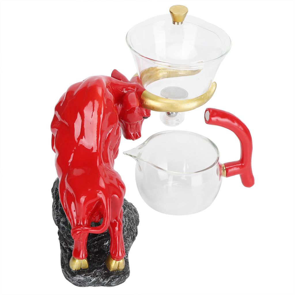 Kungfu Tea Cups Set High Borosilicate Glass Teapot Tea Maker Drip Pot Teaware GiftRed