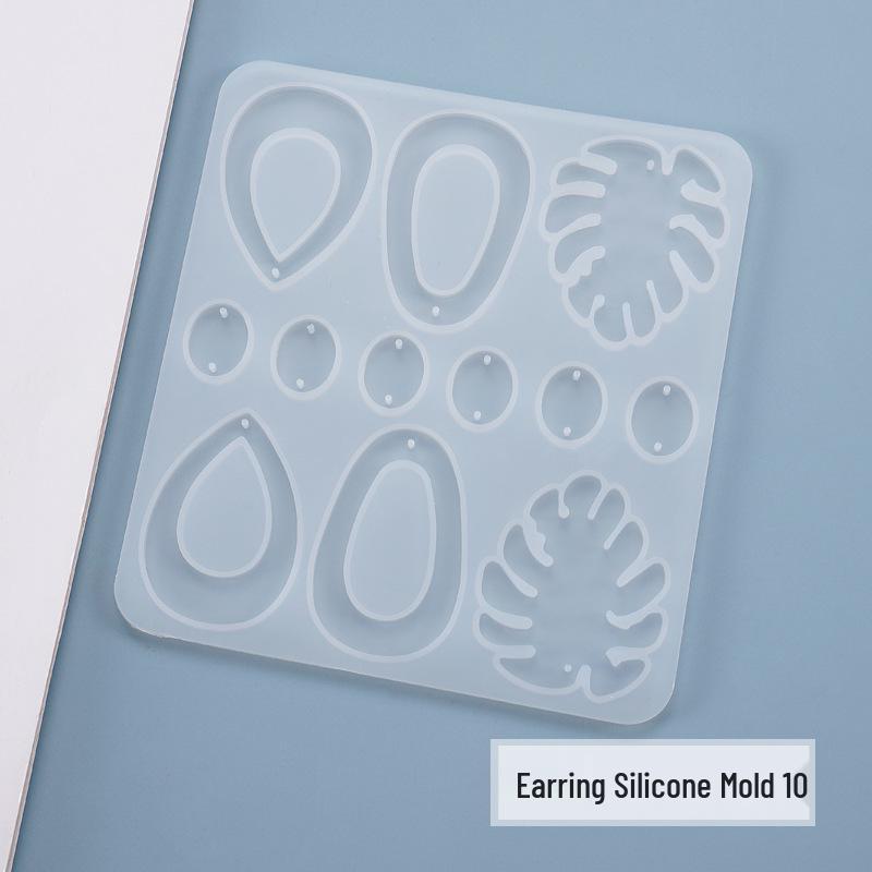 Кристаллическая силиконовая форма «Мак» для сережек и подвесок из эпоксидной смолы