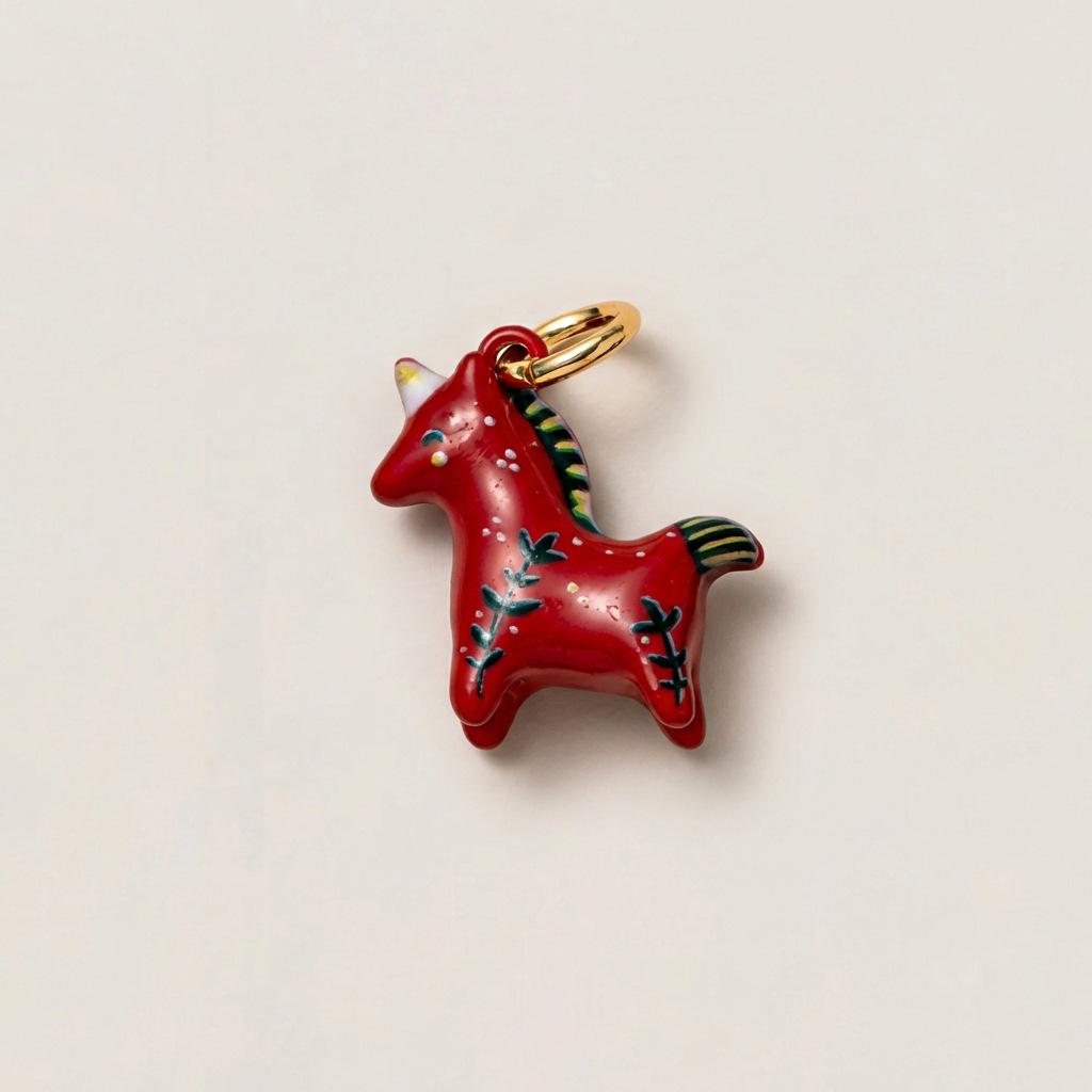 New Arrival Natural Animal & Mushroom Pendant, DIY 18K Gold Oil Painting with Color Retention