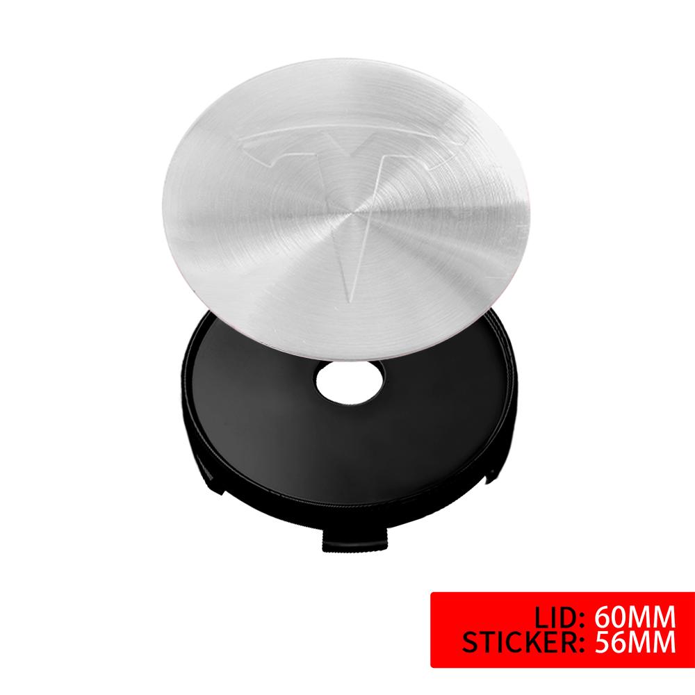 4pcs 56/60mm Car Wheel Center Cover Sticker Tire Hub Cap Badge Covers For Tesla Model 3 Model S Model X Model Y Coil Accessories