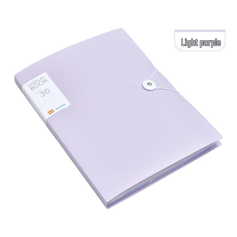 A4 Transparent Multi-Layer Binder with Insert Pages for Student Papers - Morandi Loose-Leaf Storage Folder