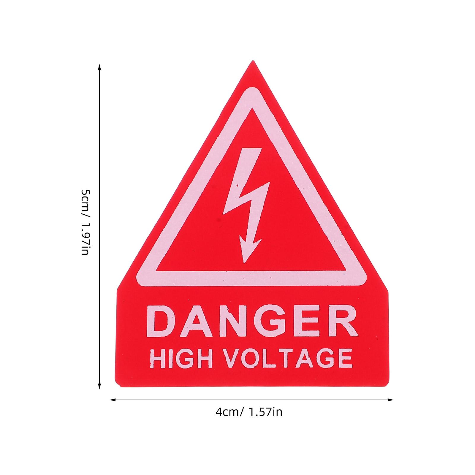 

6pcs High Voltage Danger Signs Warning Labels for Electrical Equipment Safety Industrial Sticker Panel Yellow Triangle красный
