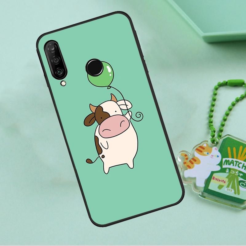 Cartoon Cute Cow Spots For Huawei Nova Y90 Y70 Y60 Y61 Y91 Y72 9 10 SE 12i 12s 11i 5T P60 Pro P20 P30 P40 Lite Case