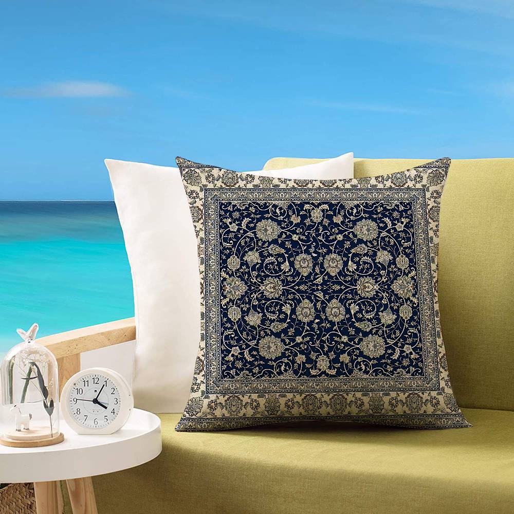 Persian Carpet Customizable Square Pillowcases Stylish And Soft Perfect For Beds Cars And Sofas