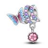 925 Sterling Silver Glow Firefly Butterfly Charms Fit Módní Originální náramky Dragonfly Bee Hmyz korálky Vlastní výroba šperků