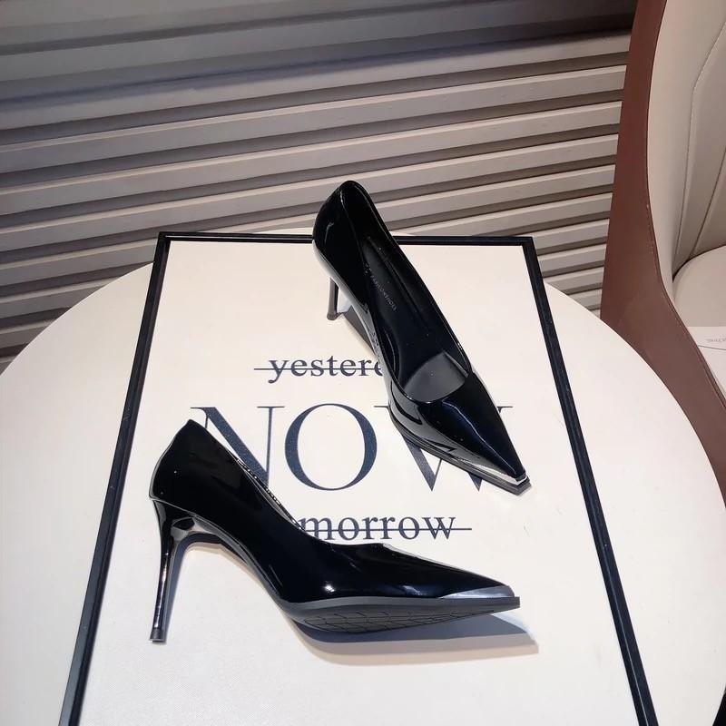 New Style Women's Autumn Classic Pumps Patent Leather Pumps Women Wedding Shoes High Heels Stiletto Lady Shoes