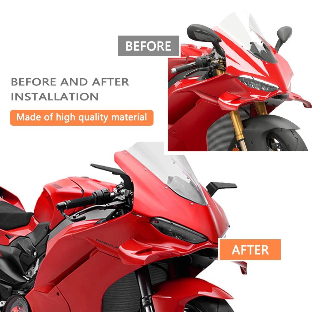 Motorcycle Aero-Foil Vision for Panigale V4S 2025 V4 Tricolore Rotatable Lateral Wind Blade Wing Mirrors Mounting Support Kit