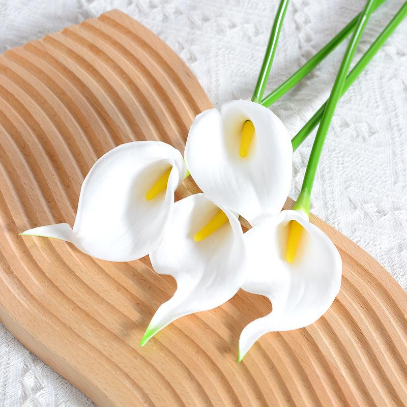Mini Bouquet de Calla Lys artificiels en PU pour Mariage et Décoration de Maison