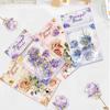 40Pcs Flower Stickers Waterproof Floral Vinyl Stickers Natural Flower Stickers for Scrapbooking Vintage Craft Sticker