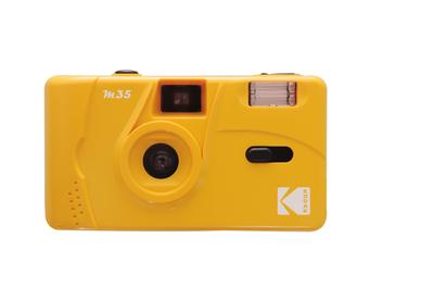 Kodak M35 35mm Film Camera Messa a fuoco fissa Flash riutilizzabile Facile da usare (Giallo) Incorporato