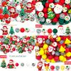 25/40PCS Christmas themed silicone bead set, perfect for DIY handmade crafts such as keychains, necklaces, bracelets, etc