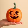 Yousheng Halloween Pumpkin Figurine Spooky Resin Curved Pumpkin Sculpture Autumn Farmhouse Table Decoration for Front Porch Mantel Home Desk Decor