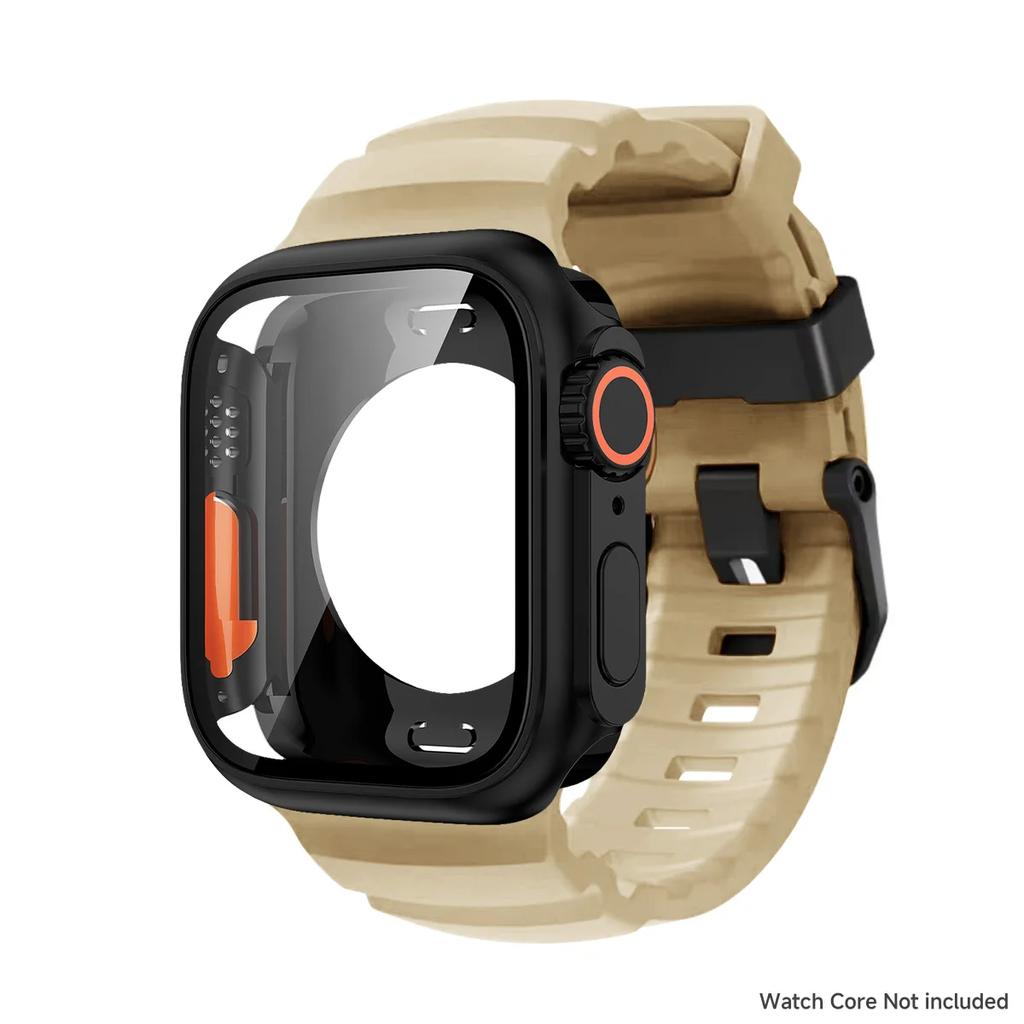 Case+Silicone Strap For Apple Watch S11 S10 46mm Change to Ultra PC Cover For iWatch Series 9 8 7 45mm Series 6 5 4 SE3 44mm