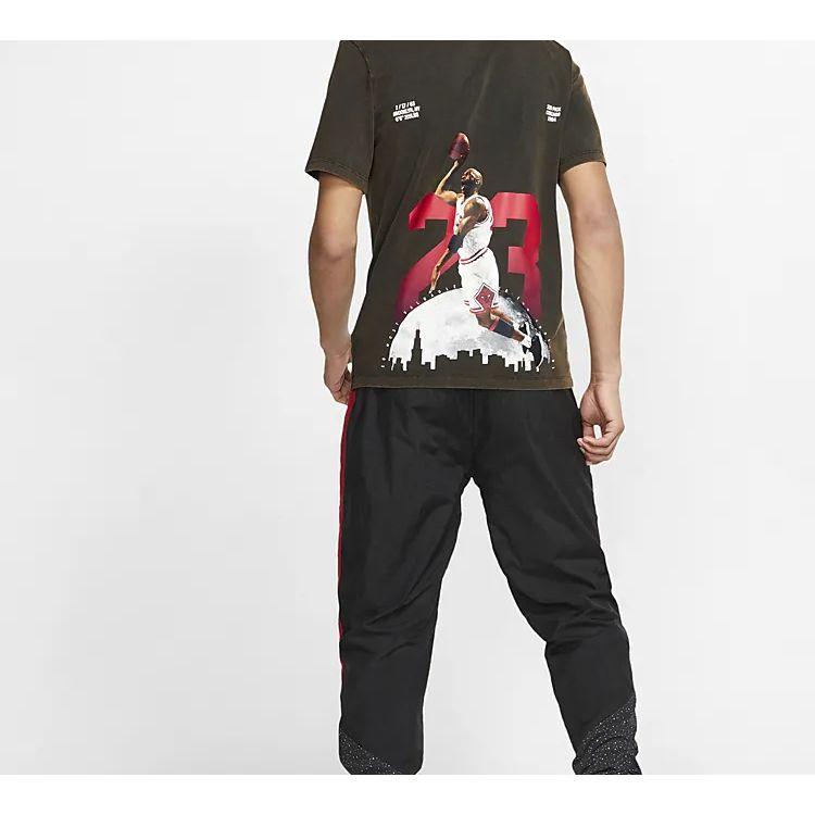 Air Jordan Retro Short Sleeve T-Shirt With Back Print Dunk Silhouette In Vintage Style Men Tops Black AQ3735-010