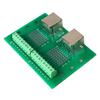 RJ45 Ethernet Connector Breakout Board Dual Network Port Input Screw Terminal Board with Bracket