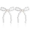 Temperament Dangle Earrings Pearl Bowknot Pendants Pendant Earrings Jewelry
