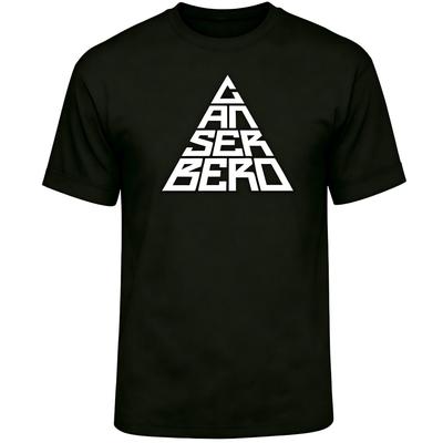 Gan Ser Bero Triangle Logo Black Graphic T-Shirt