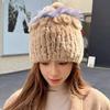Hat Winter Women's Winter Fashion Rabbit Hair Baotou Hat Women's Youth Wool Thickened Warm Ear Protection Fur Ladies