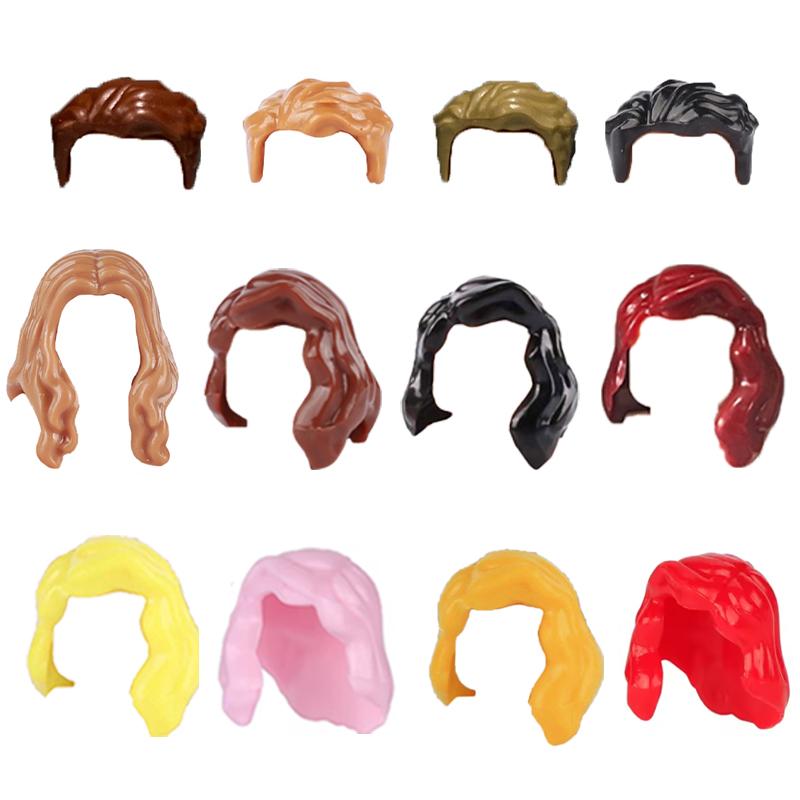 MOC City Building Blocks Procurement Products Body Character Accessories Colorful Hair Mini Bricks Compatible Toys Gift K075 DIY