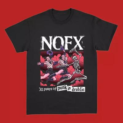 Nofx Band Mem Übergröße bis 5XL Schwarzes Baumwollshirt Unisex