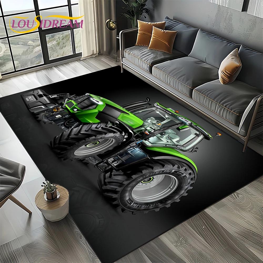 27 Style Truck Retro 3D Tractor Car Carpet Rug for Living Room Bedroom Home Sofa Decoration,Kid Area Rug Non-slip Floor Mat Gift