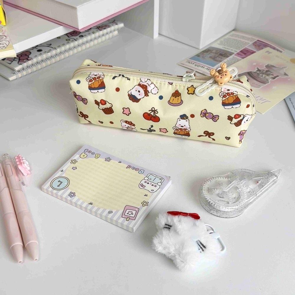 Large Capacity Stationery Storage Bag Cartoon Pen Box Fashion Pencil Case  School Office Supplies
