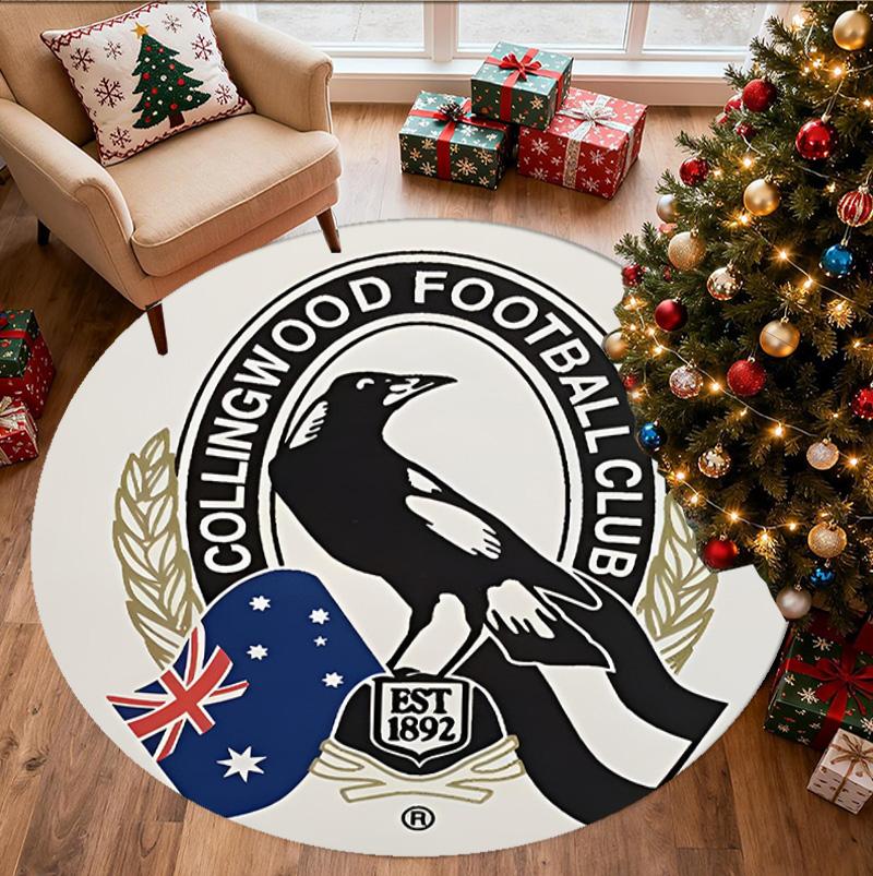 Football Club Pattern Round Rug, Indoor/Outdoor Mat, for Picnic, Gameroom, Bedroom, Office, Living Room, Home Decor Carpet, Birthday Gift