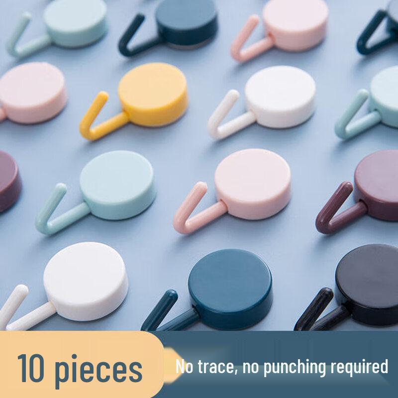 Traceless Heavy-Duty Adhesive Hooks (10-Pack)