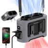 Socool 14500mAh Přenosný pasový ventilátor Dvojitý výstup vzduchu Turbo motory se čtyřmi klipy Nouzové světlo Power Banka pro venkovní použití