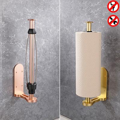 Porta Carta Igienica da Appoggio Adesivo Ammortizzato Alluminio Oro Rosa Creativo Porta Rotolo di Carta Igienica Porta Asciugamani per Bagno Cucina