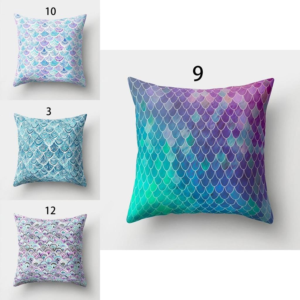 Luxurious Mermaid Fish Scale Pillowcase Soft Peach Cloth For Bedroom And Sofa