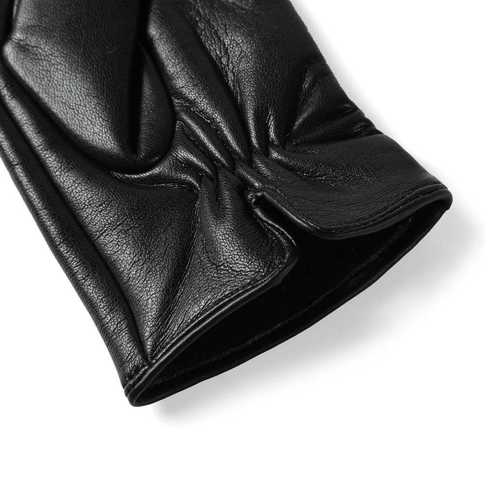 PU Leather Women's Gloves Fleece Lined Winter Warm Gloves Five Finger Gloves Driving Activity