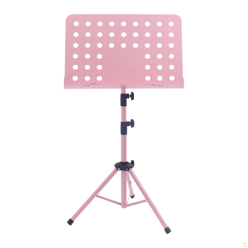 Music Sheet Stand Adjustable Height Portable Anti Slip Simple Setup Book Holder Foldable for
