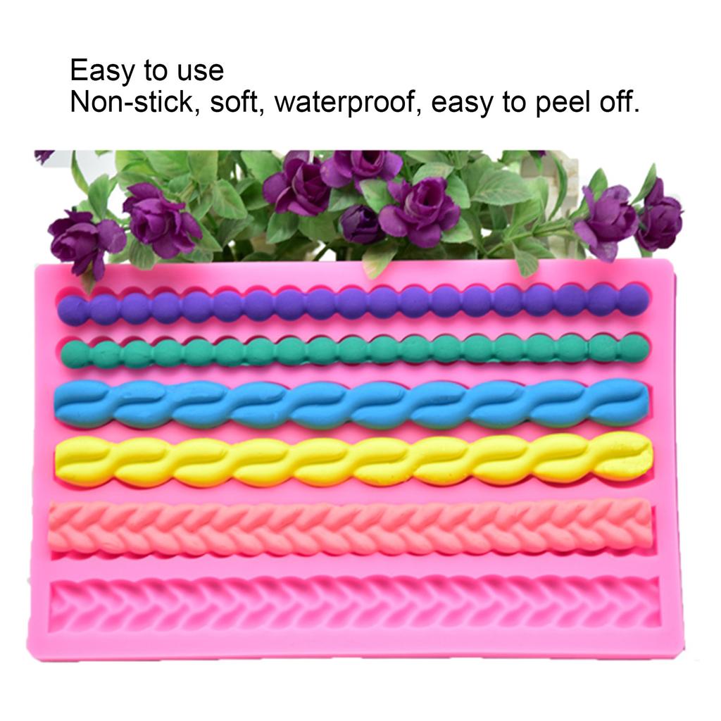 3 Dimensional Silicone Mold Woven Rope Pearl Shape Cake Mold Kitchen   Baking Mold