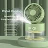 LED Light USB Mist Fan Portable Mini Cooling Fan Desktop Humidifier for Office and Home Use 2025