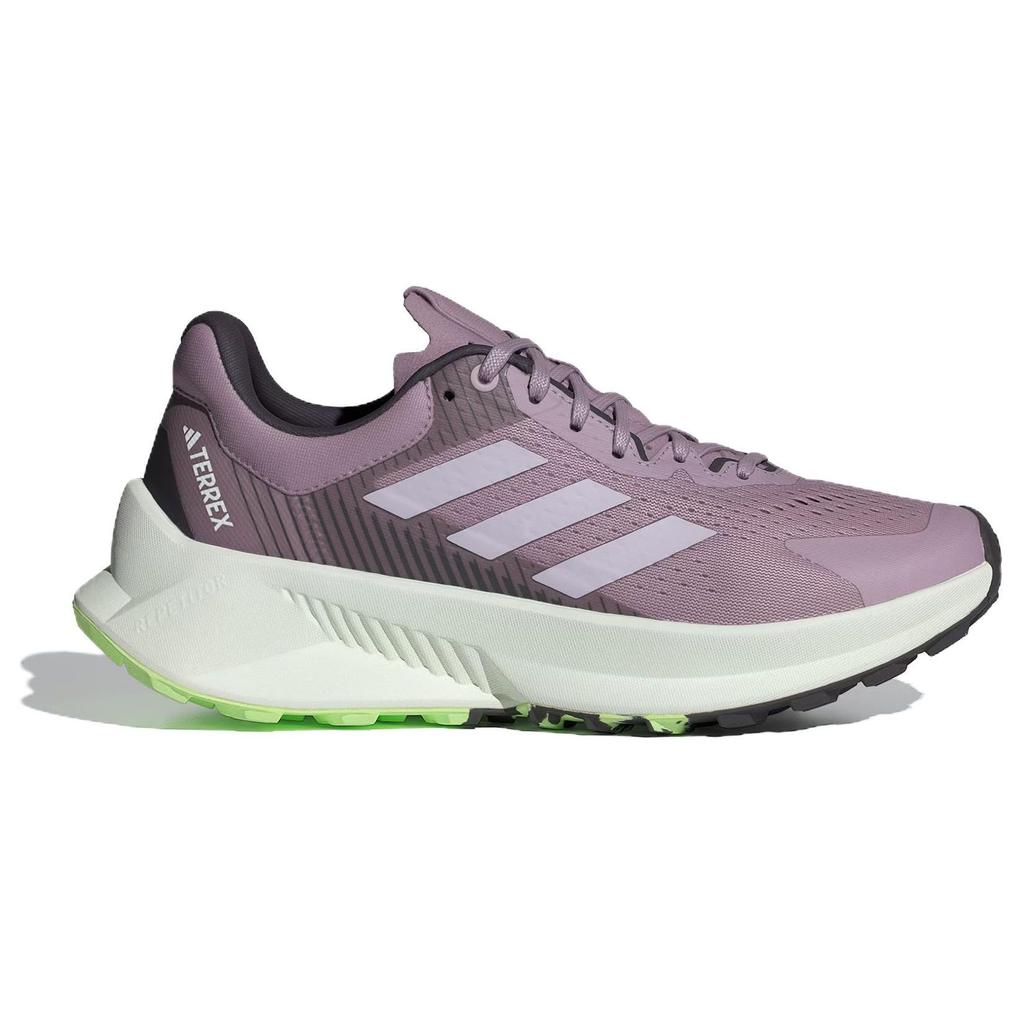 Adidas Terrex Soulstride Flow Comfortable Versatile Shock Absorbing Durable Mid-Top Running Shoes Women Running Shoes Purple Gray ID7719