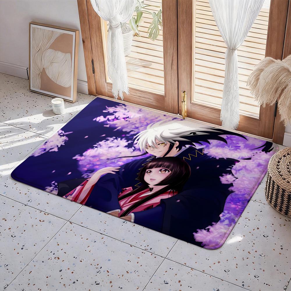 Anime A Nurarihyon no Mago Floor Mat Eco  Flannel Doormat Non Slip Odorless Indoor Floor Rug Soft Short Plush Home Mat