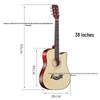 38-Inch Folk Guitar for Beginners - Popular Practice Guitar with Large Stock Available