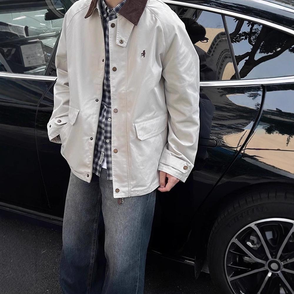 Cleanfit Short Trench Coat Detroit Jacket American High-end Vintage Tooling Jacket Men's Spring and Autumn