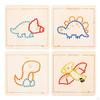 Cartoon Pattern Lacing Toy Set for Children with Hand Eye Coordination Focus