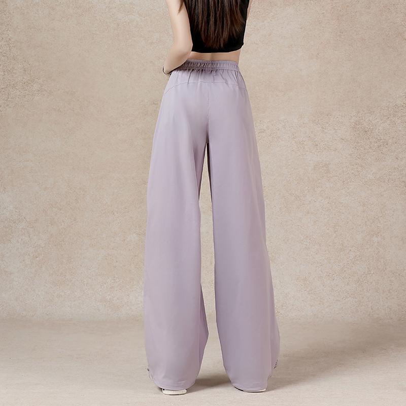 Kappa Summer Lightweight Breathable Stretch Woven Casual Cargo Pants Women pants Light-Cream-Purple K0E42AX80D-4128