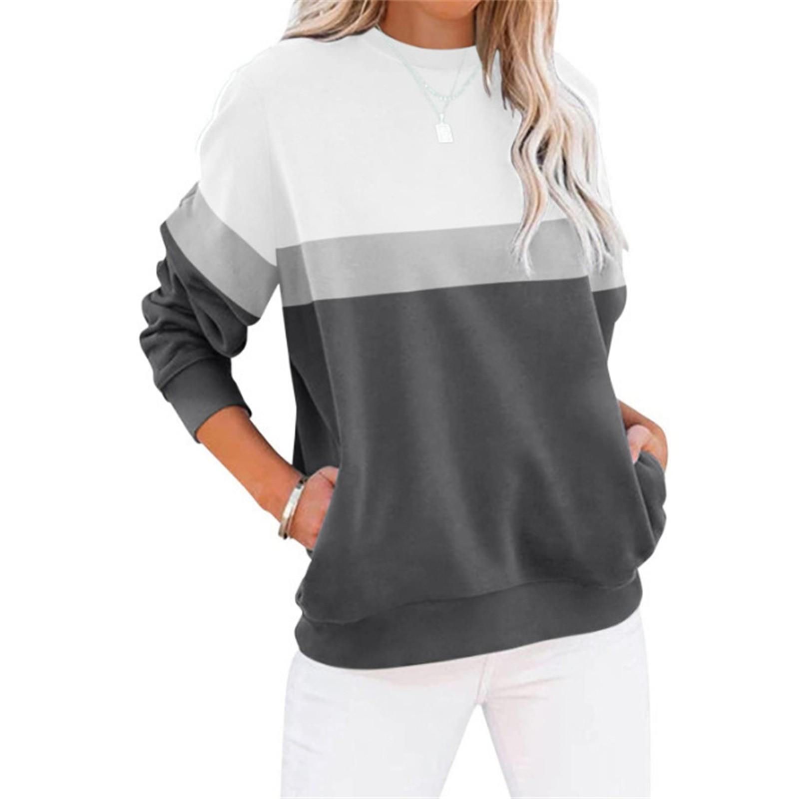 

Women s Gradient Printed Pocket Top Hoodie L чёрный
