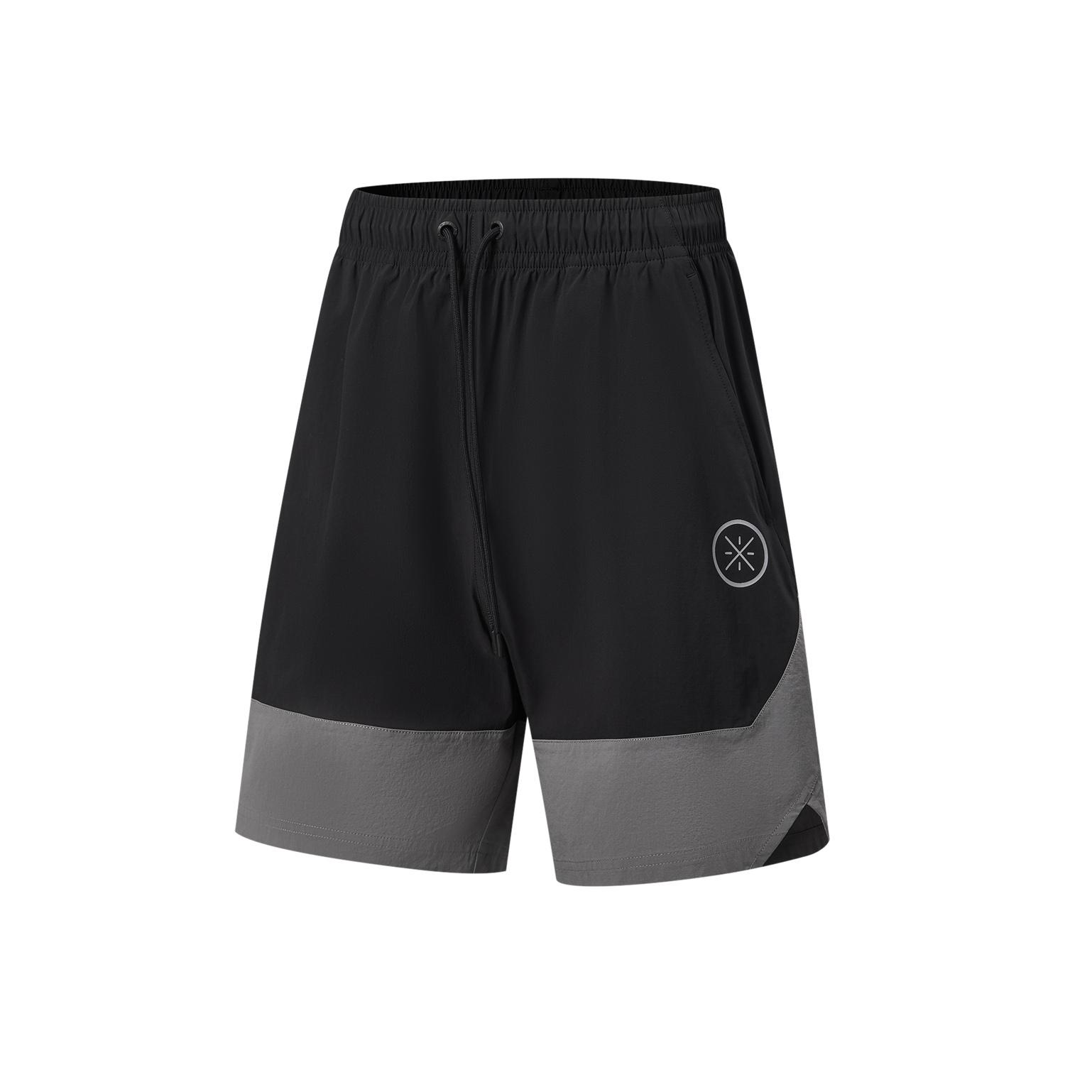 Li-Ning Серия Уэйда Цветные Блоки Шнуровка С Принтом Спортивные Шорты Мужские шорты AKSW091-1 M