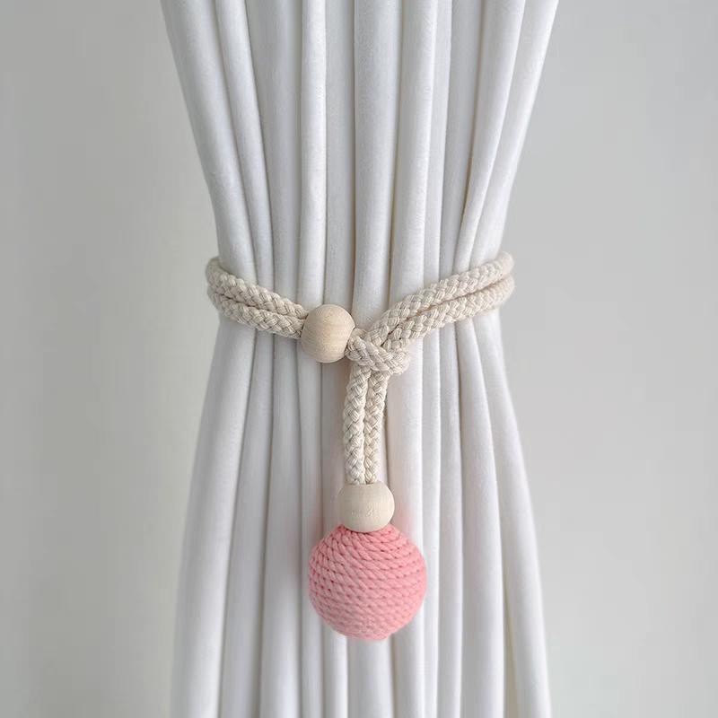 

2pcs curtain straps tied with cream style French straps, light luxury, high-end living room, bedroom, compact and simple Universal code