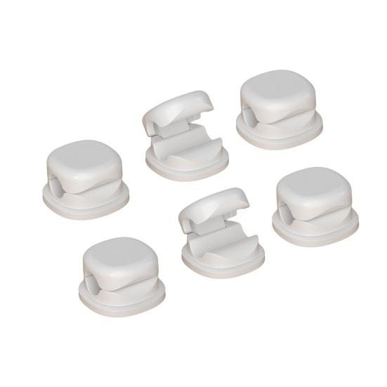 6Pcs Cable Organizers for Desk Invisible Cord Holder with Strong Suction Cup Automatic Locking & Release Cable Clip