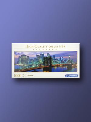New York Brooklyn Night View Panorama 1000 Pieces Clementoni Jigsaw Puzzle