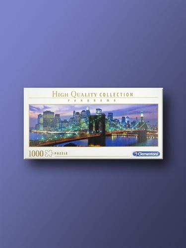 New York Brooklyn Night View Panorama 1000 Pieces Clementoni Jigsaw Puzzle